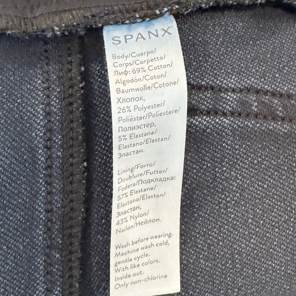 Spanx Jean-ish Ankle Leggings Stretch Denim‎ Shapewear Pull On Pants Blue Small - Picture 7 of 10